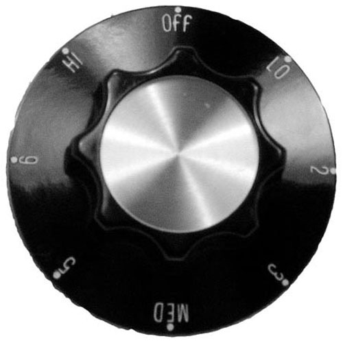 (image for) Star Mfg 2R-A710E8761 KNOB 2-1/4D, OFF-LO-2-6-HI - Click Image to Close